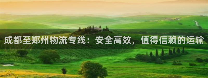 南宫28圈怎么注册：成都至郑州物流专